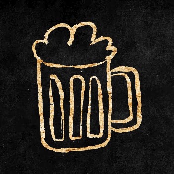 Beer glass sticker, gold aesthetic | Free Vector Illustration - rawpixel