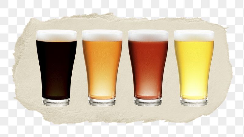 Beer glasses png ripped paper | Free PNG - rawpixel
