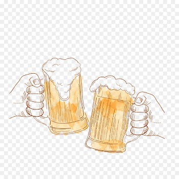 Beer Guinness Microbrewery Drawing - Craft beers toast 