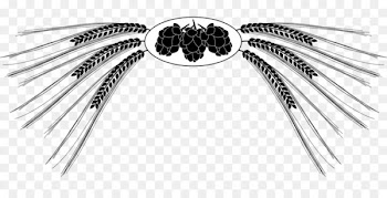 Beer Hops Barley Clip art - Black and white wheat 