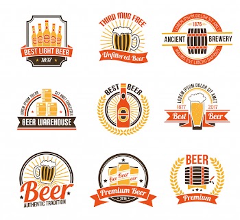 Beer logo set