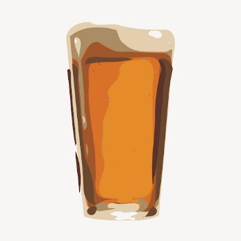 Beer pint clipart, collage element | Free PSD - rawpixel