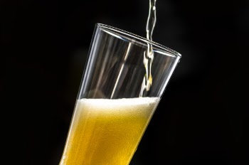 Beer Poured on Glass