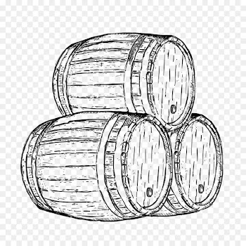 Beer Wine Barrel Keg Drawing - beer 