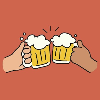 Beers cheering hands doodle sticker, | Free Vector Illustration - rawpixel