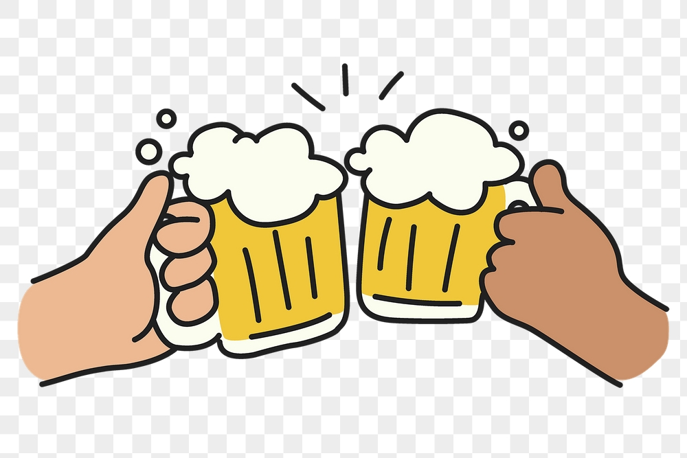 Beers cheering hands png sticker, | Free PNG Illustration - rawpixel
