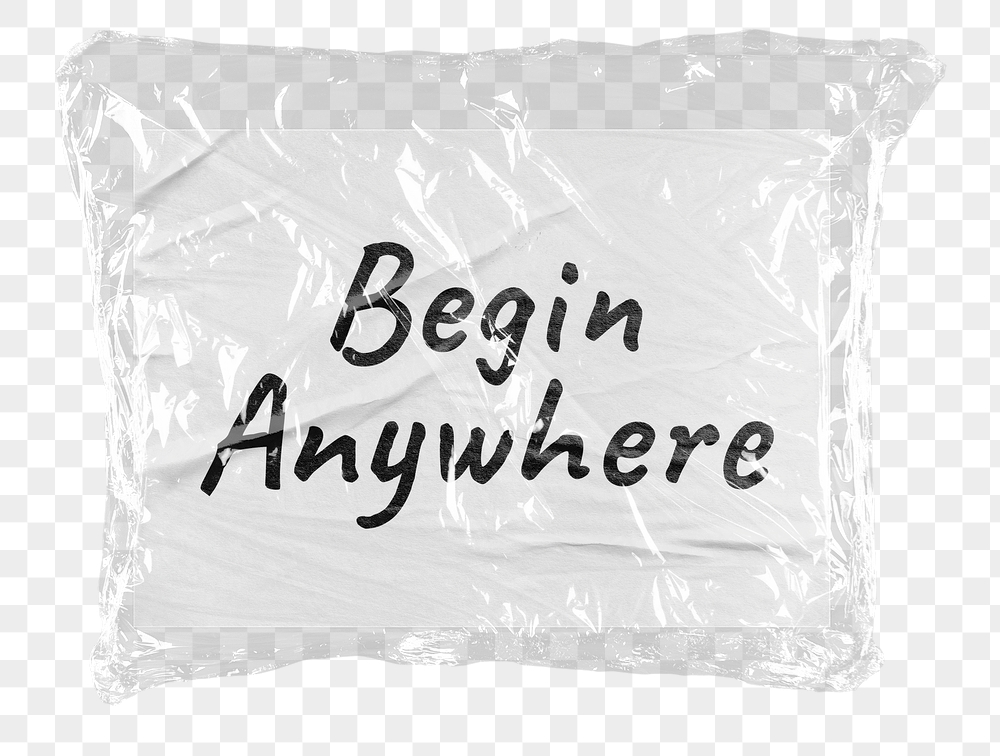 Begin anywhere png word sticker, | Free PNG - rawpixel