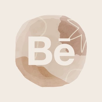 Behance app icon vector with a watercolor… | Free stock illustration | High Resolution graphic