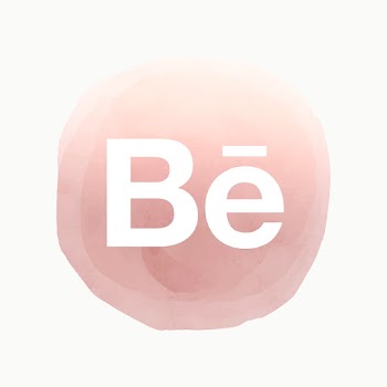 Behance app icon vector with a watercolor… | Free stock illustration | High Resolution graphic