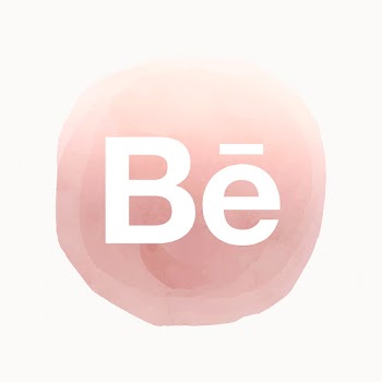 Behance app icon with a watercolor graphic… | Free stock illustration | High Resolution graphic