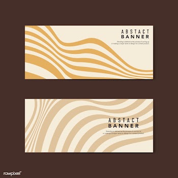 Beige abstract banner design vectors | Free stock vector - 538174