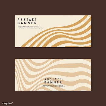 Beige abstract banner design vectors | Free stock vector - 538179