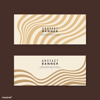 Beige abstract banner design vectors | Free stock vector - 538189