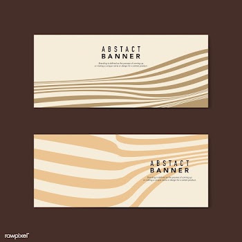 Beige abstract banner design vectors | Free stock vector - 538194