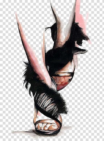 Beige and black abstract illustration, Fashion Drawing Illustrator Illustration, Fashion Shoes transparent background PNG clipart