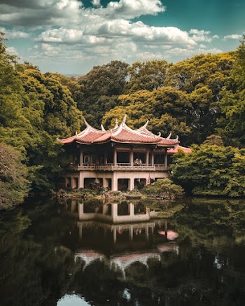 Beige and Brown Temple