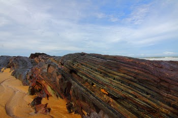 Beige and Gray Rock Formation