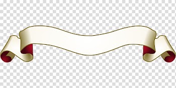Beige and red ribbon illustration, Red Cream Banner transparent background PNG clipart