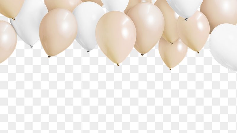 Beige balloon png border, transparent | Free PNG - rawpixel
