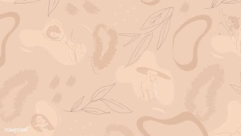 Beige botanical patterned background vector | Free  vector - 2285975