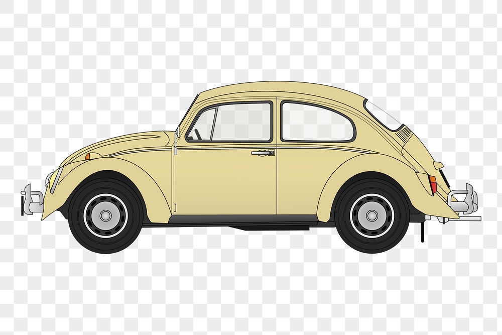 Beige classic car png sticker, | Free PNG - rawpixel