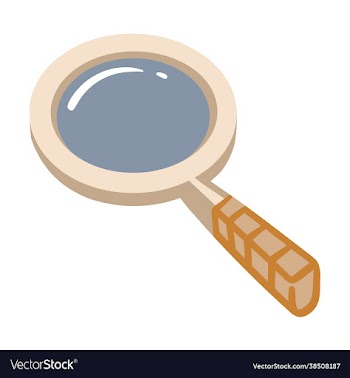 beige color magnifying glass clip art search icon