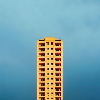 Beige Concrete High-rise Building