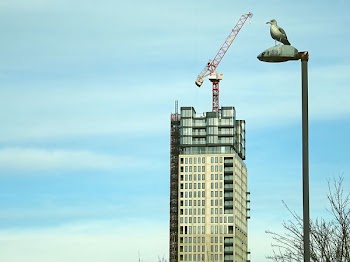 Beige Concrete High-rise Building