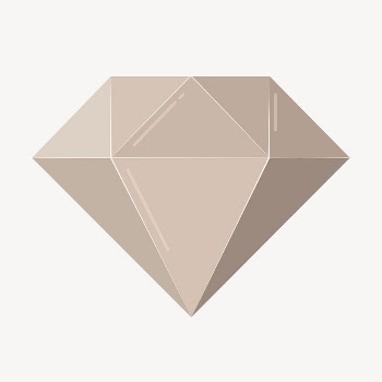 Beige diamond clipart, cute cartoon | Free PSD Illustration - rawpixel