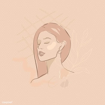 Beige feminine line art vector  | Free  vector - 2285983