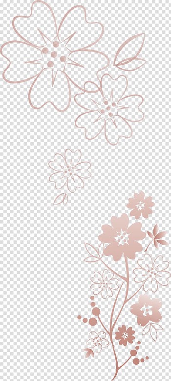 Beige flowers illustration, Paper, Pattern lines transparent background PNG clipart