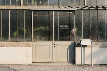 beige frame frosted glass door