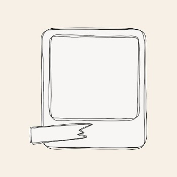 Beige frame sticker, simple doodle | Free Vector - rawpixel