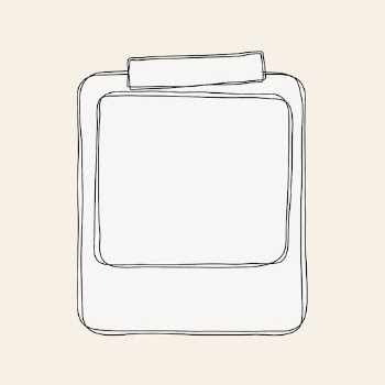 Beige frame sticker, simple doodle | Free Vector - rawpixel