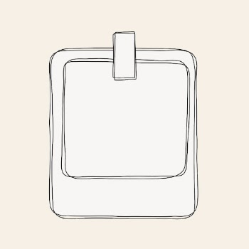 Beige frame sticker, simple doodle | Free Vector - rawpixel