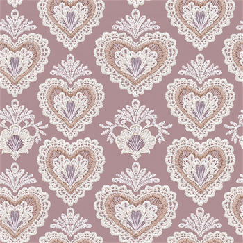 Beige Heart Lace Seamless Pattern