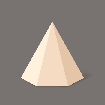 Beige hexagonal pyramid, 3D rendering | Free Vector - rawpixel