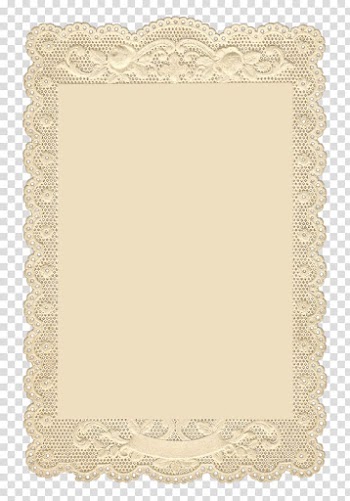 Beige lace table mat, Frames Lace Pin Scrapbooking , vintage card transparent background PNG clipart