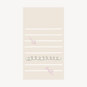 Beige lined notepaper, stationery collage | Free Vector - rawpixel