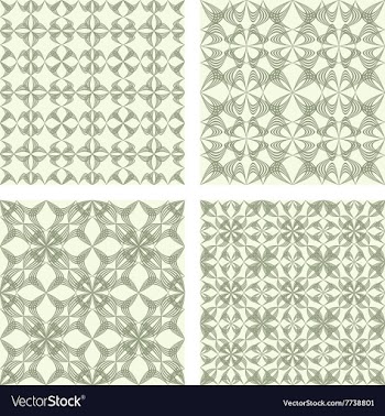 Beige seamless pattern background set vector image
