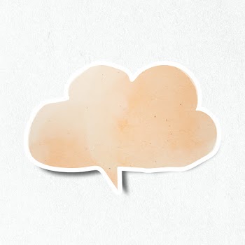 Beige speech bubble sticker illustration | Free  illustration - 2341278
