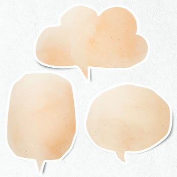 Beige speech bubble sticker set illustration | Free  illustration - 2341348