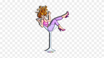 Being A Mother Is A Thankless Job - Girl In Martini Glass Clipart