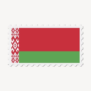 Belarus flag clipart, postage stamp | Free Vector - rawpixel