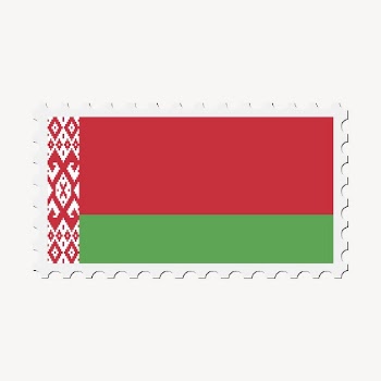 Belarus flag collage element, postage | Free PSD - rawpixel
