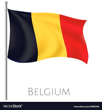 belgium waving 3d fly flag