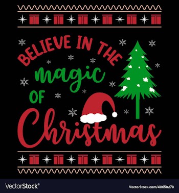 believe in the magic of christmas typography