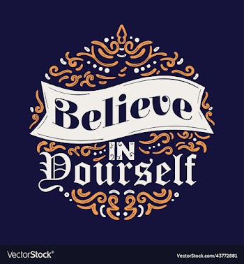 believe in yourself lettering design