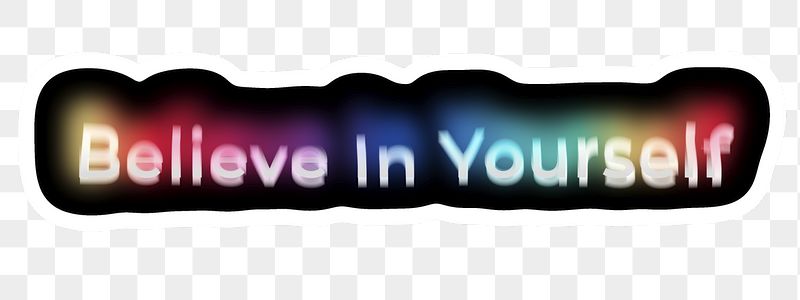 Believe in yourself png word | Free PNG - rawpixel