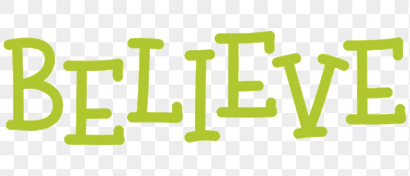 Believe png word sticker typography, | Free PNG - rawpixel